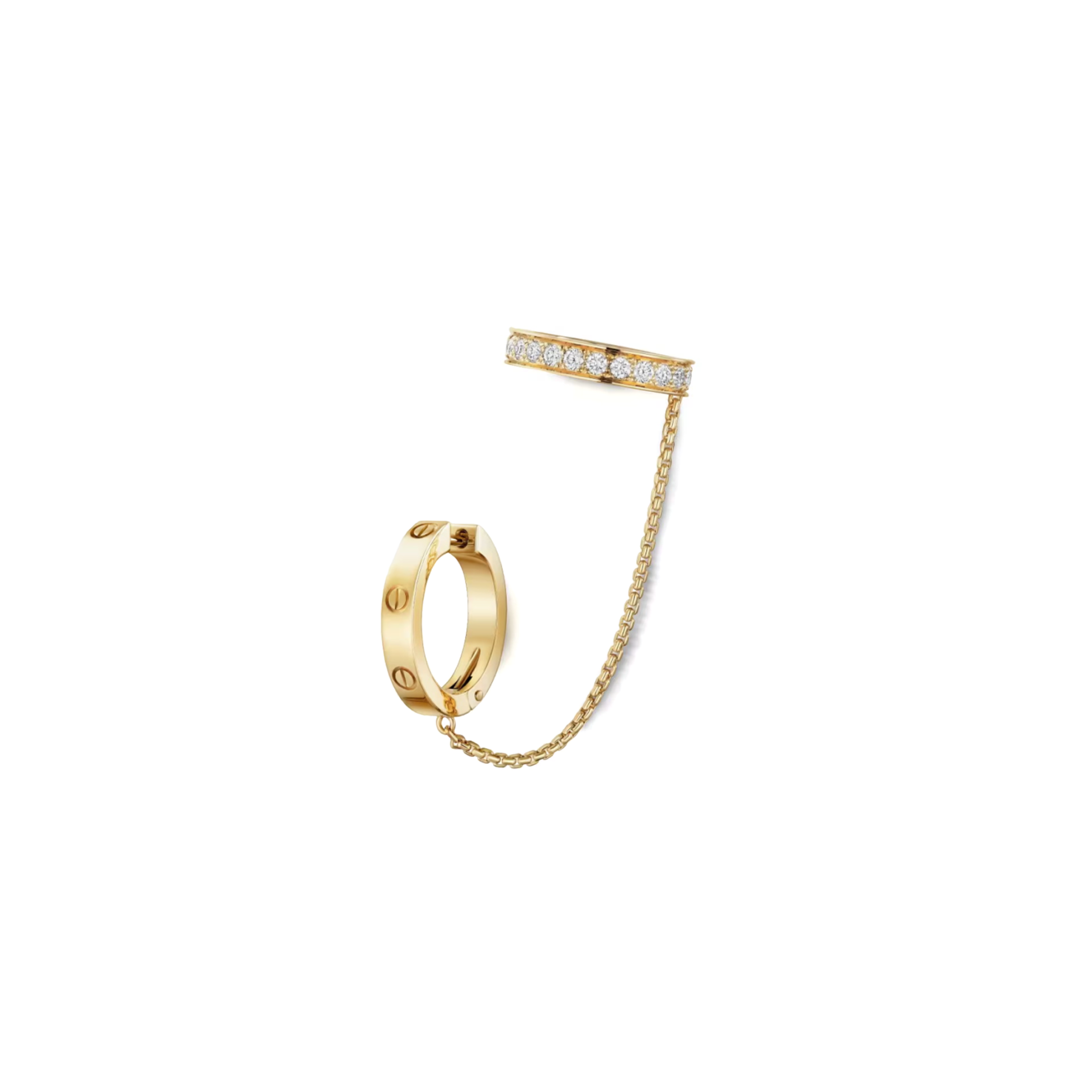 Ca*t1er love single earrings, multiwear, half-paved n8515243